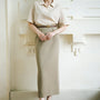 Haze Straight Johnny Collar Rayon Top