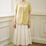 Orchis Straight Round Neck Twill Blazer
