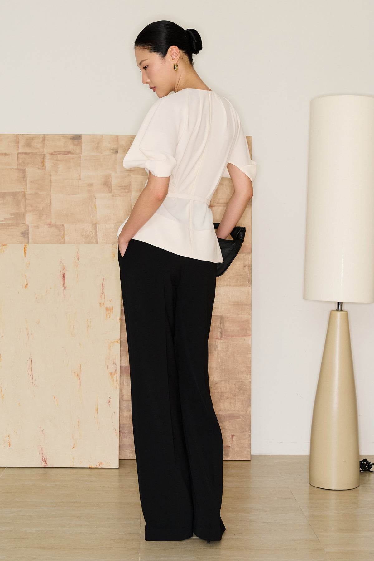 Vita Straight Polyester Maxi Pants