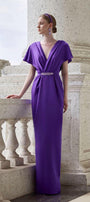 Solace Pegged V-Neck Silk Floor Length Dress - MEAN BLVD
