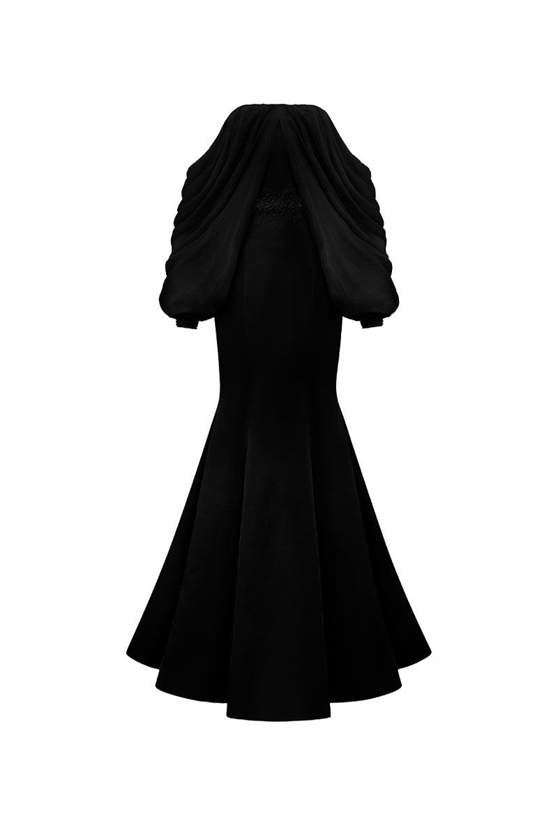 Sabrina Cold Shoulder Sleeve Maxi Dress