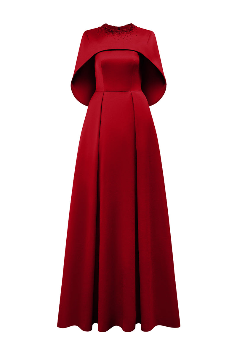 Women's Shay Bead Maxi Dress XS/S/M/L/XL/XXL/Customize Light Lilac/Pastel Pink/Fiery Red/Emerald MEAN BLVD Fiery Red / M Women's Shay Bead Maxi Dress XS/S/M/L/XL/XXL/Customize Light Lilac/Pastel Pink/Fiery Red/Emerald MEAN BLVD Fiery Red / M