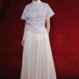 Yen Vu Wrap Mandarin Neck Organza Top