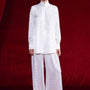 Cam Vien Straight Wide Leg Silk Floor Length Pants