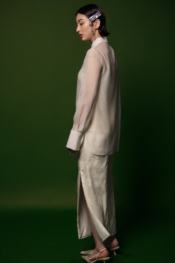 Tuong Van Straight See-Through Organza Top