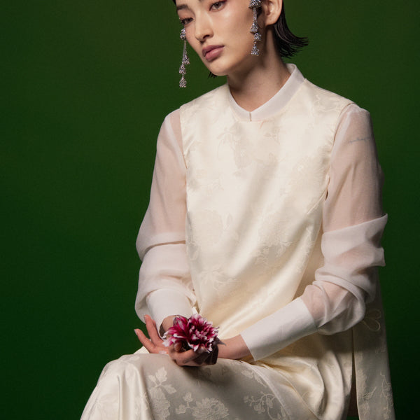 Tuong Van Straight See-Through Organza Top