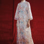 Yen Vu Flared Draped Organza Floor Length Pants