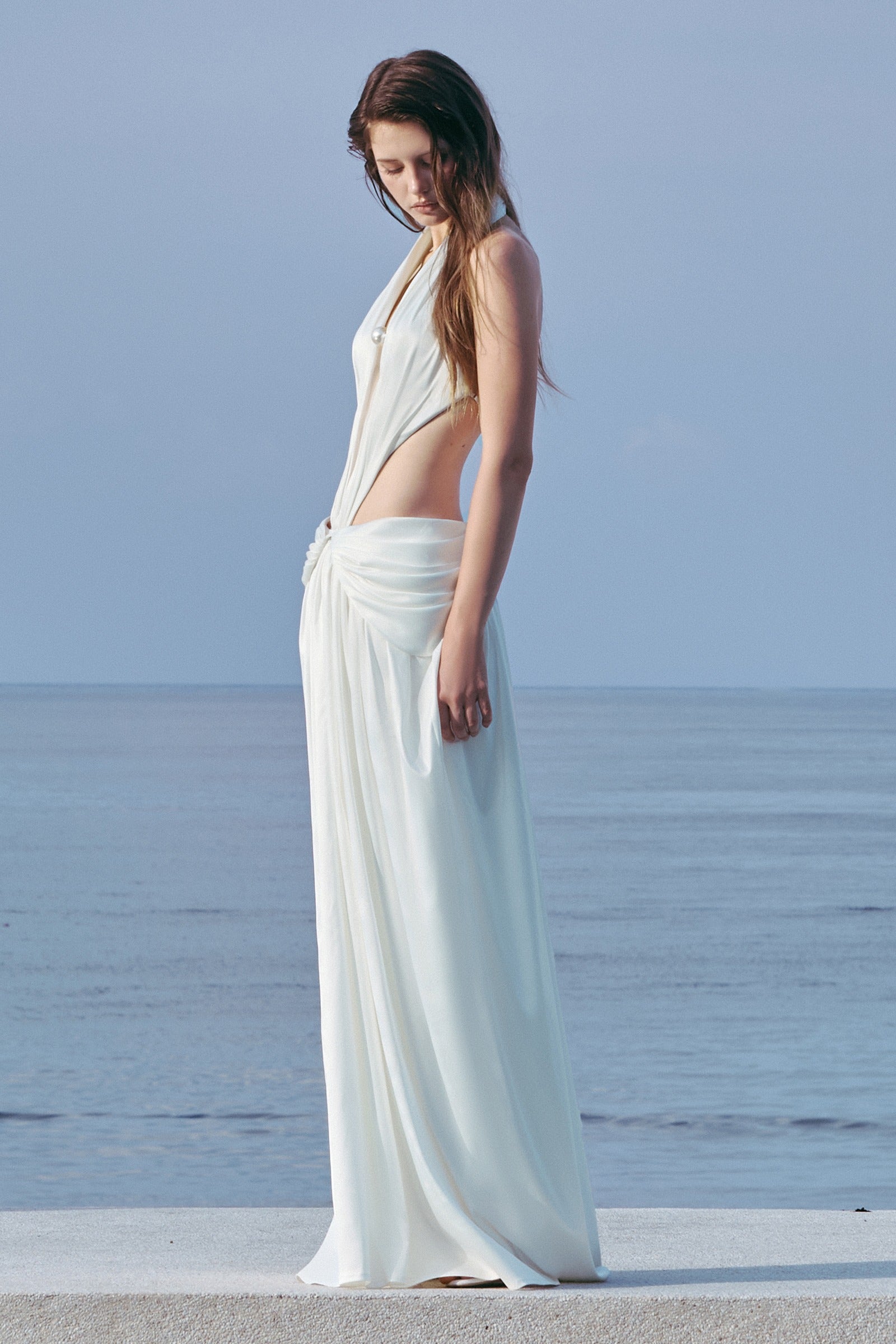 Aphrodite Draped Maxi Dress