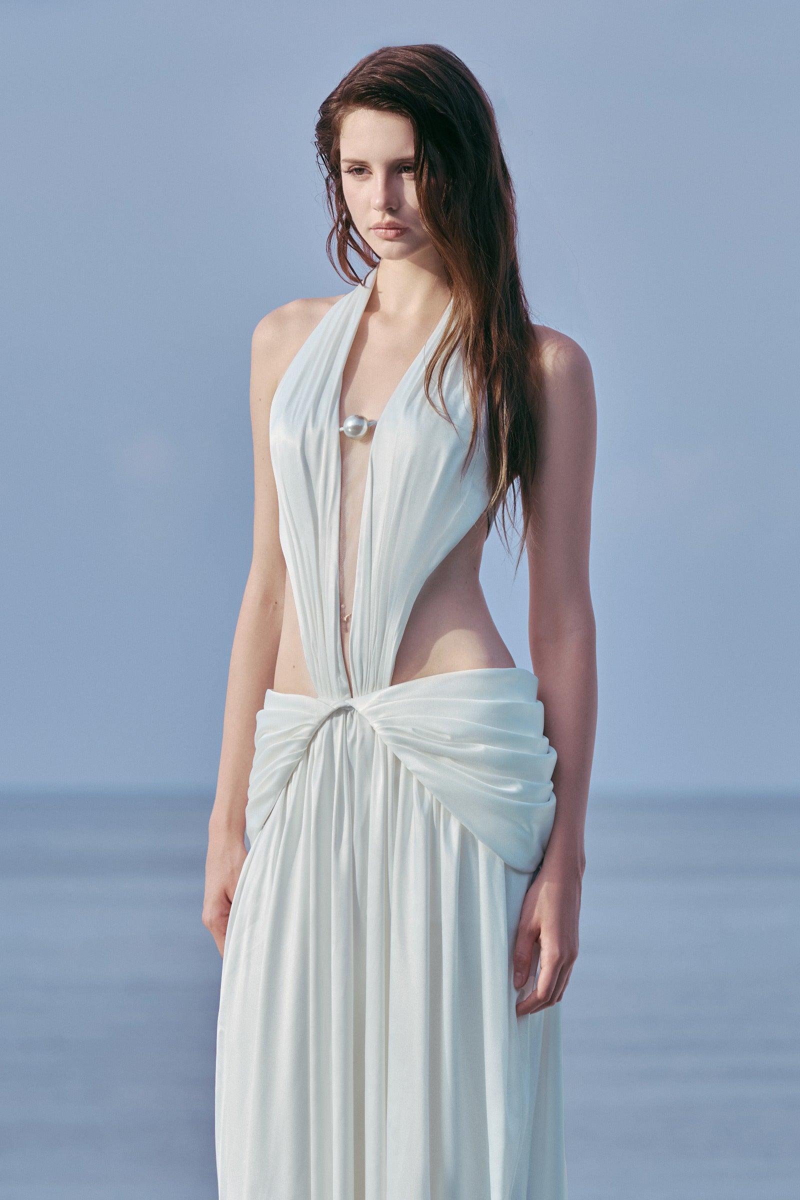 Aphrodite Draped Maxi Dress