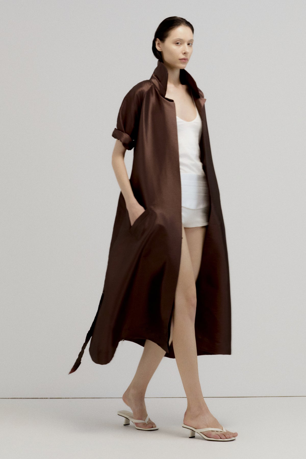 Tabi Collared Trench Coat