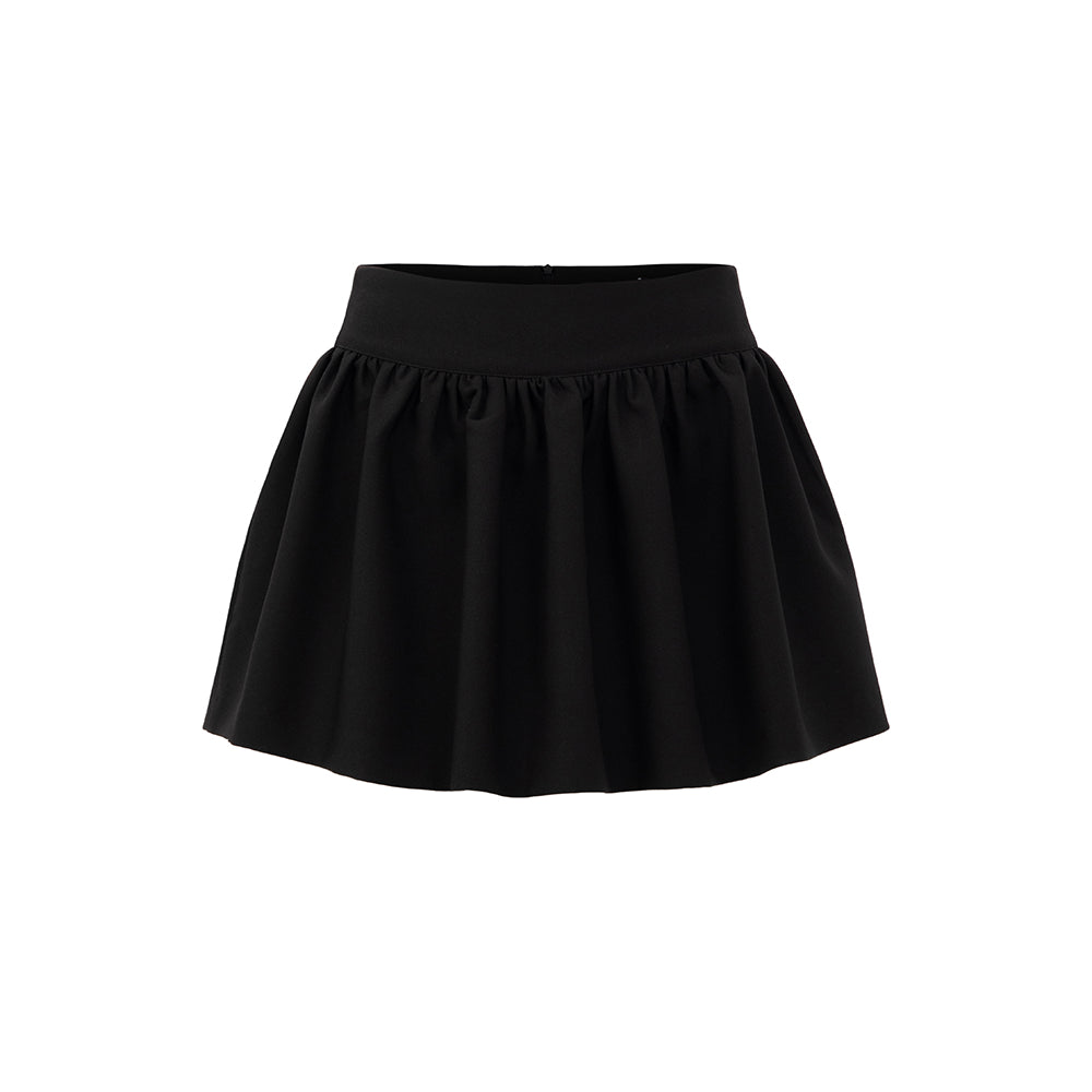 Altemis Rose Fit and Flare High Waist Cotton Blend Mini Skirt