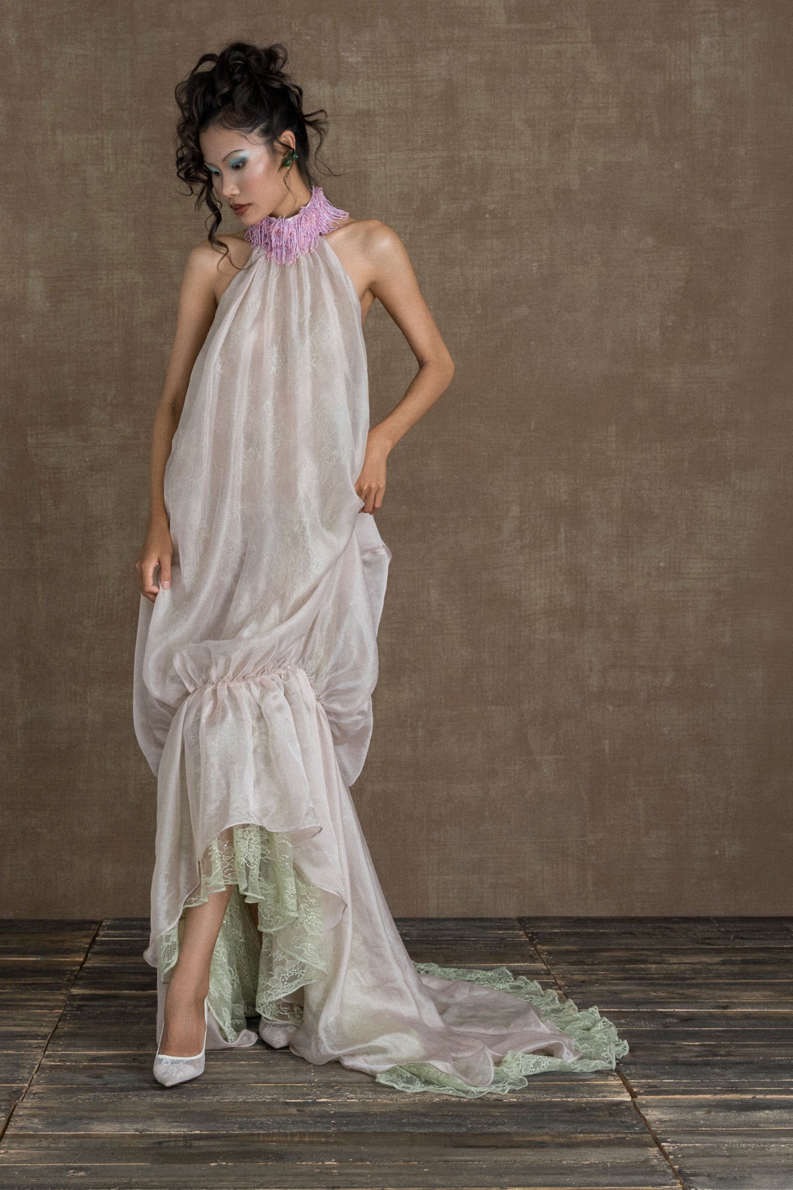 Les Souvenirs D'Indochine Halter Maxi Dress