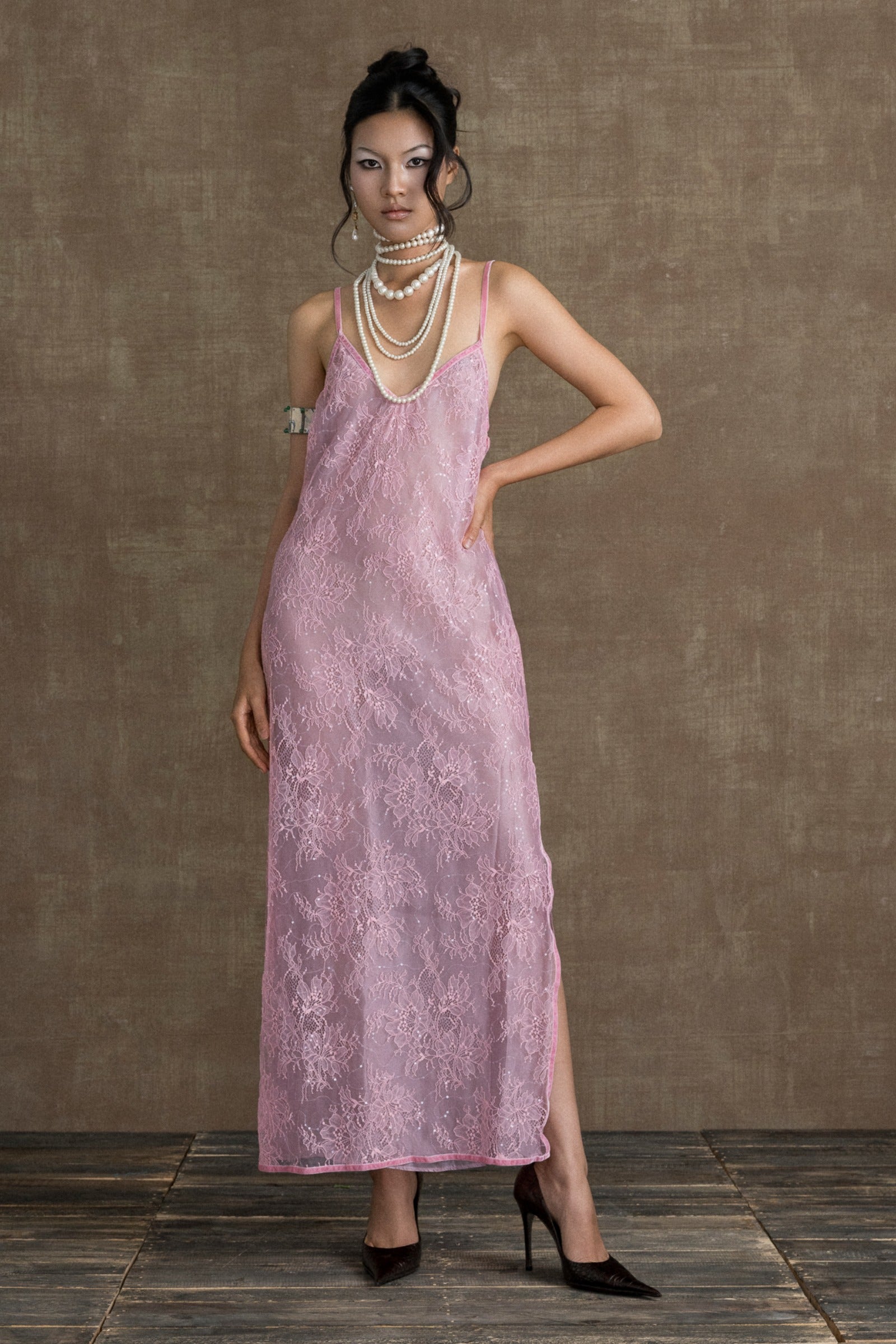Mademoiselle Applique Maxi Dress