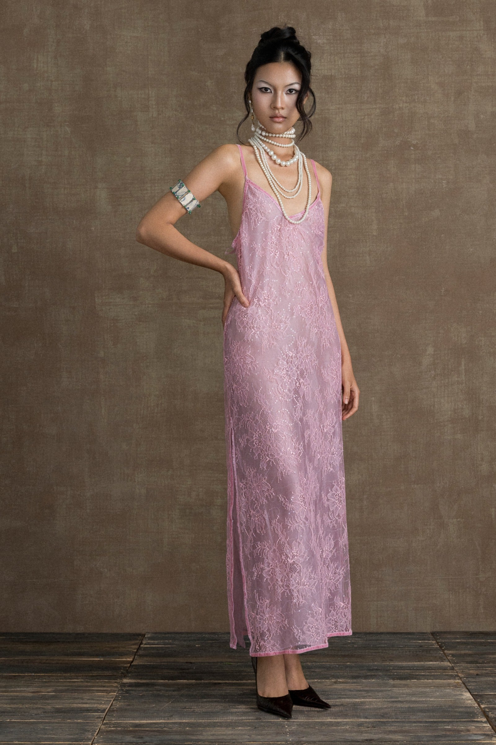 Mademoiselle Applique Maxi Dress