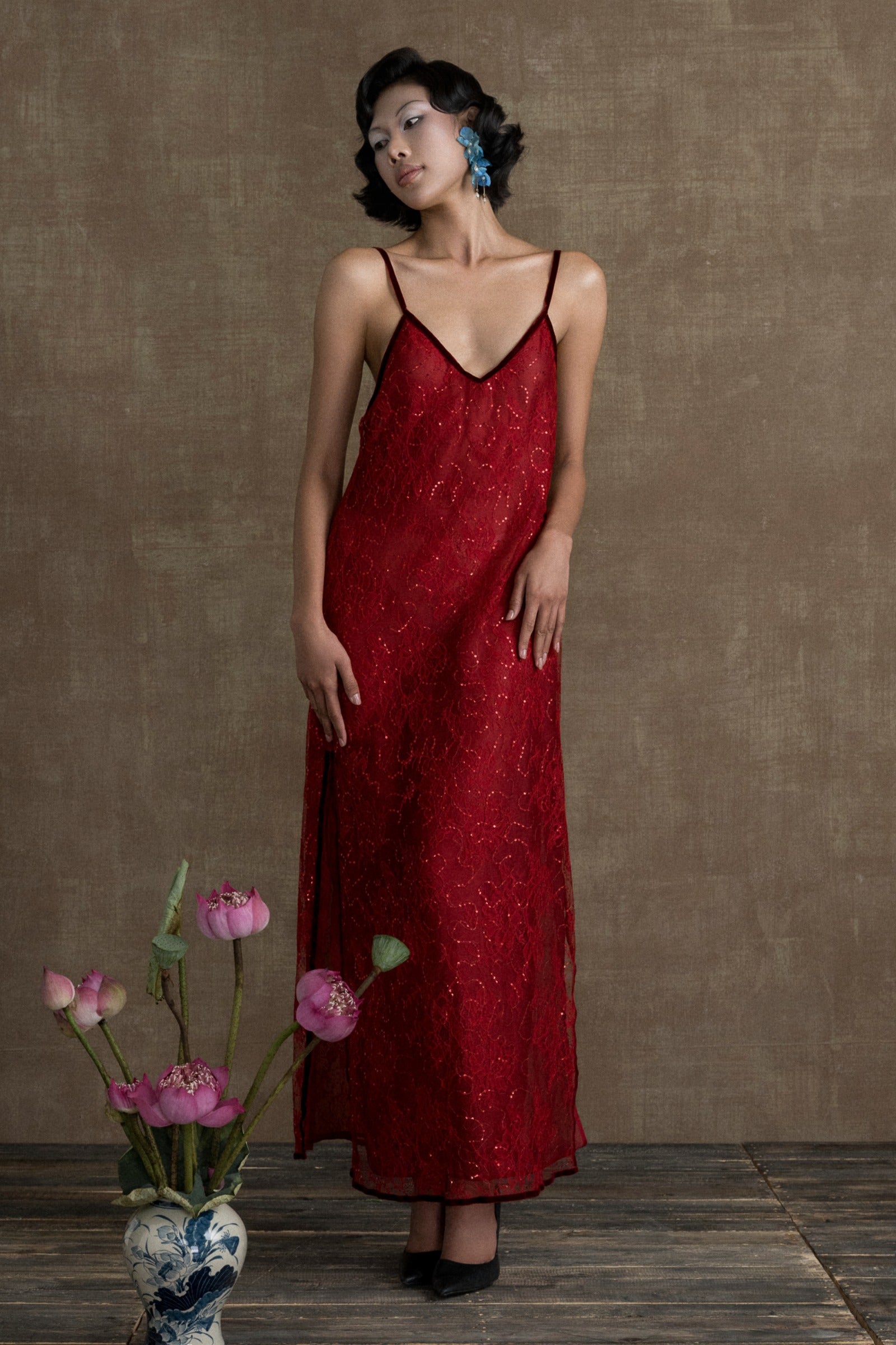 Mademoiselle Applique Maxi Dress
