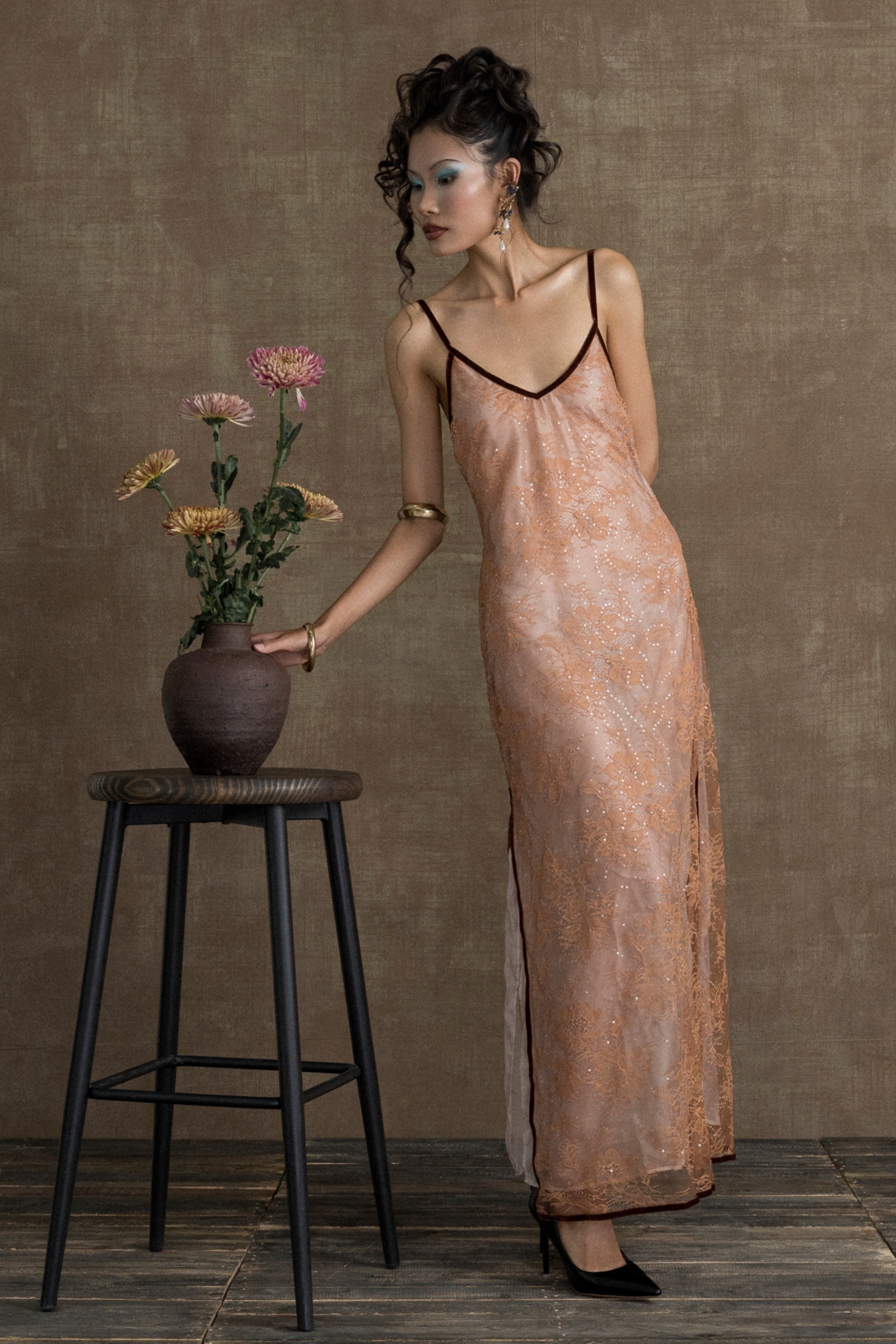 Mademoiselle Applique Maxi Dress