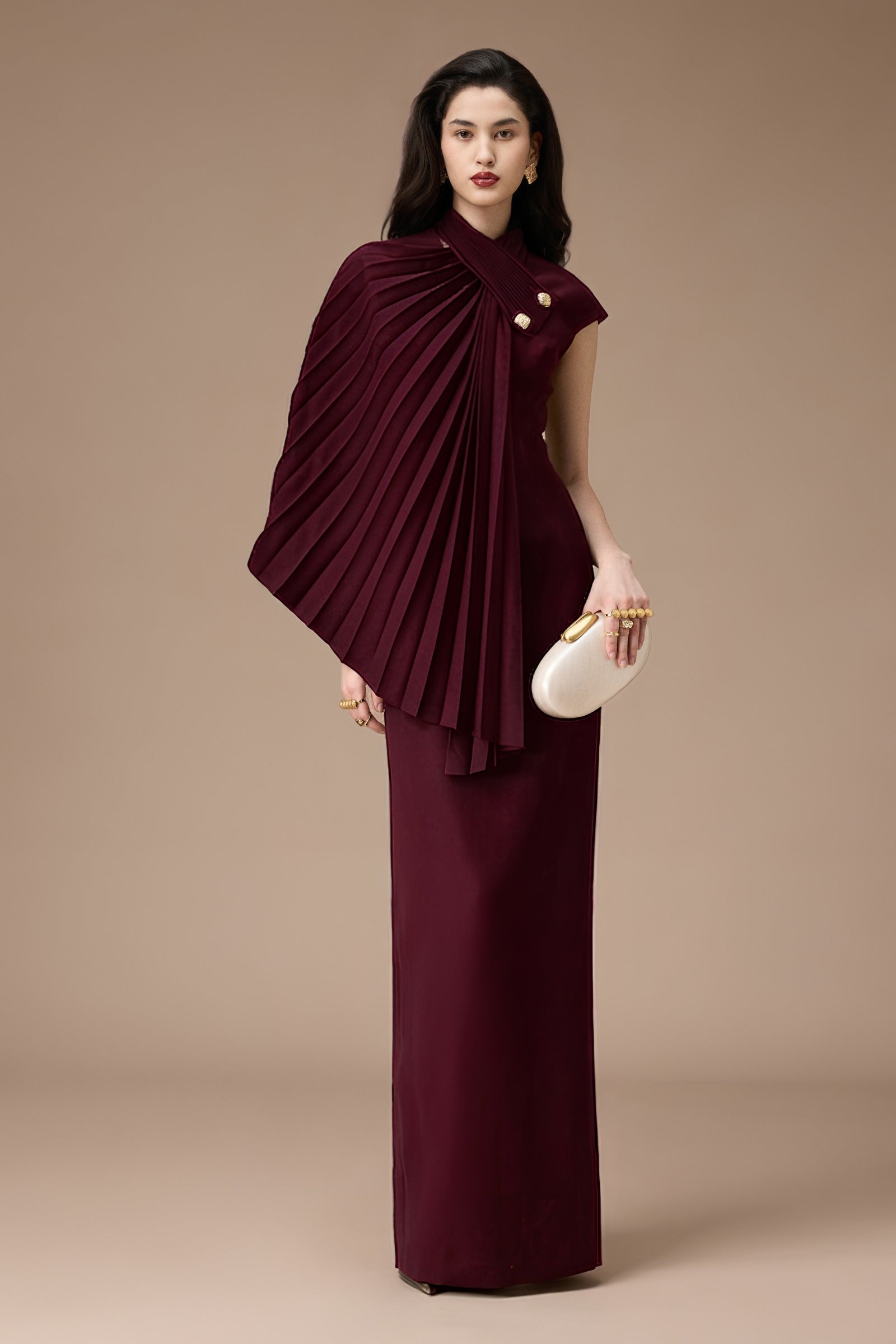 Aragon Pleated Maxi Dress