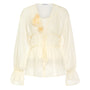 Serin Blouson V-Neck Georgette Blouse