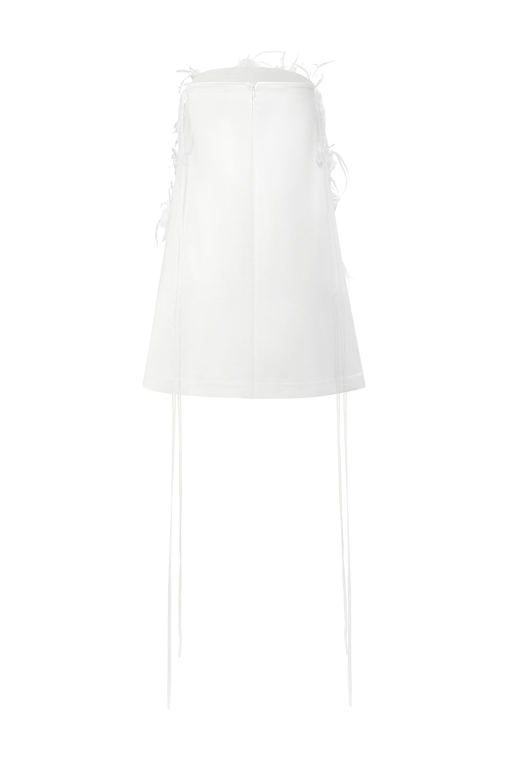 Isabelle A-line Straight Across Neck Silk Blend Mini Dress