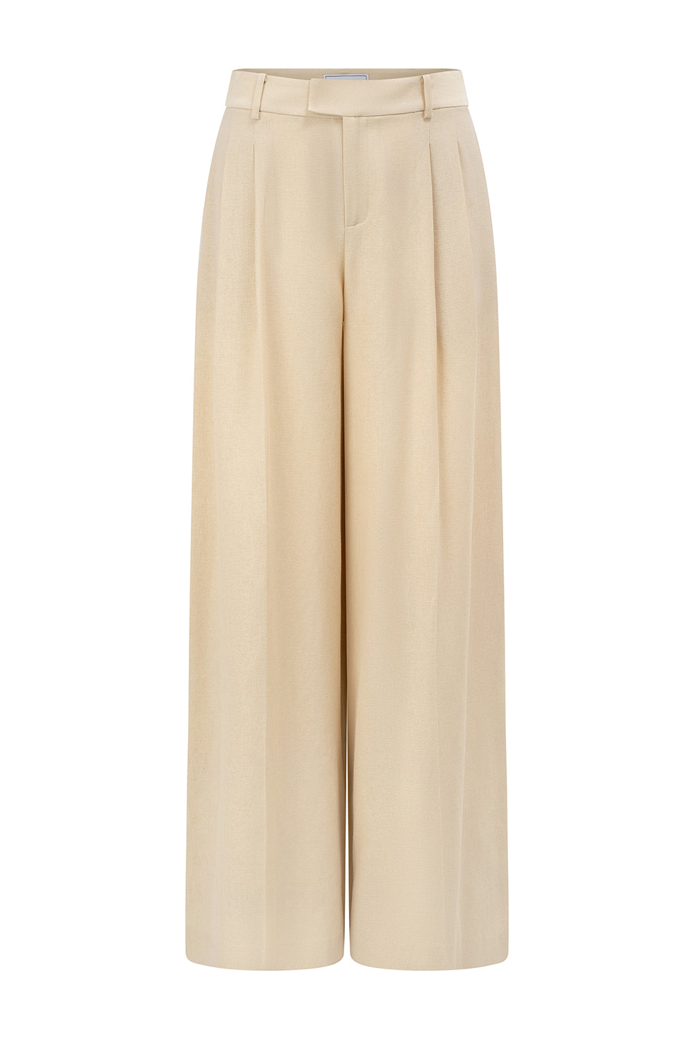 Nerra Straight Wide Leg Linen Blend Ankle Length Pants