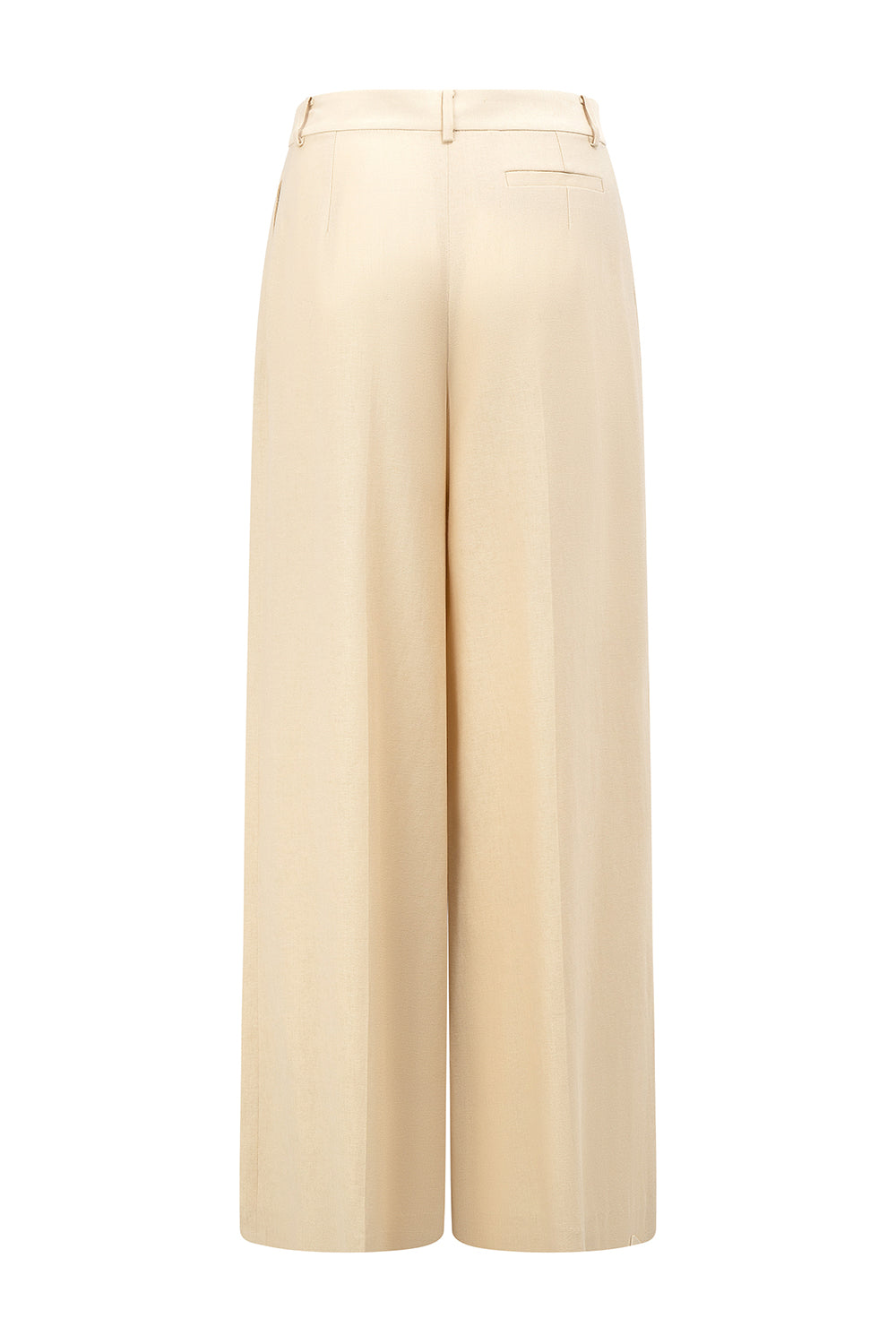 Nerra Straight Wide Leg Linen Blend Ankle Length Pants
