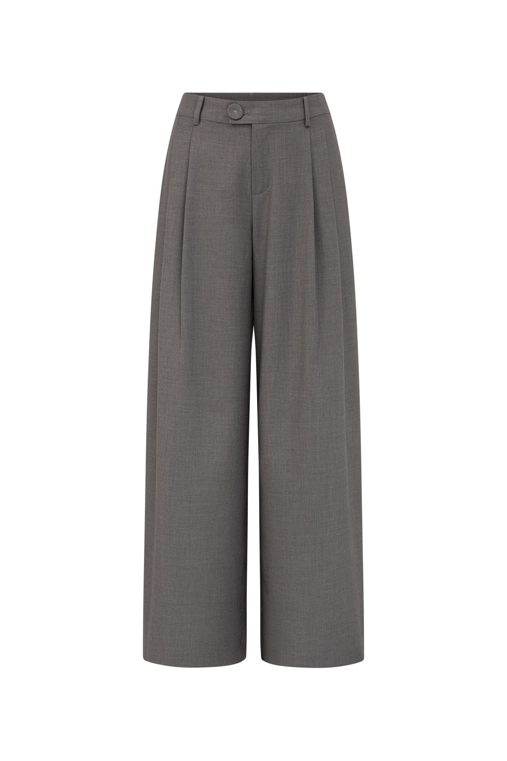 Crimson Straight Pleated Pants