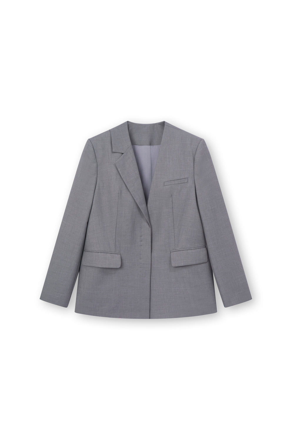 Crimson Straight Bamboo Blazer