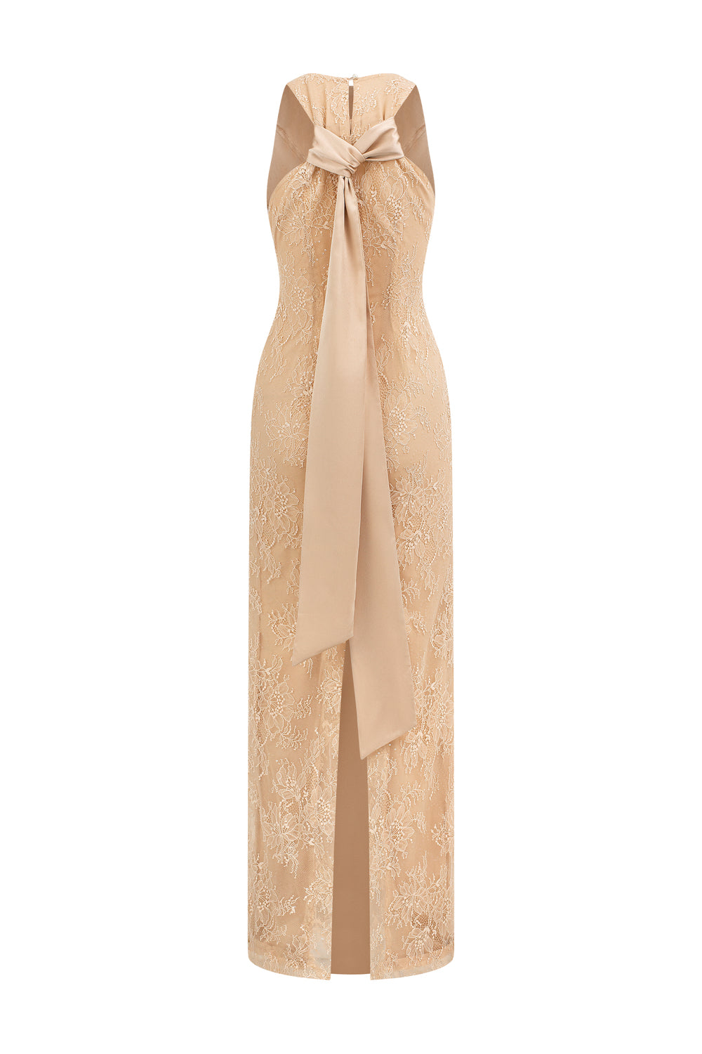 Gem Halter Lace Maxi Dress