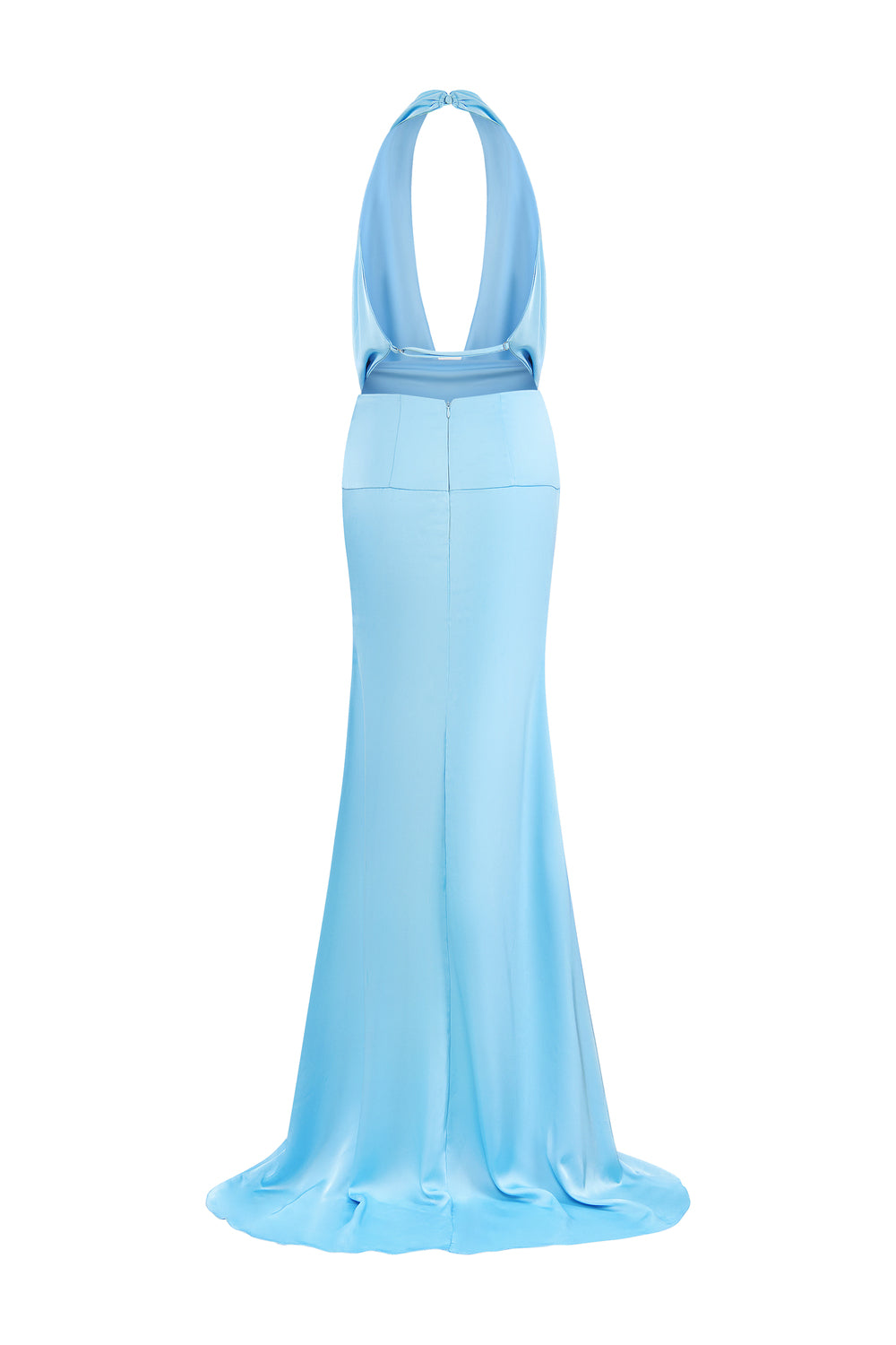 Solène Mermaid Cowl Neck Silk Blend Floor Length Dress