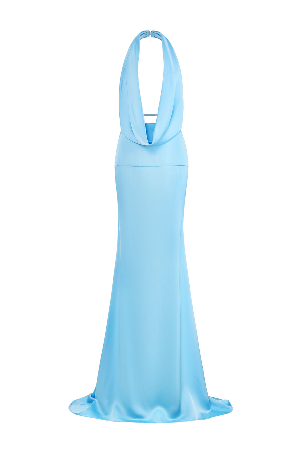 Solène Mermaid Cowl Neck Silk Blend Floor Length Dress