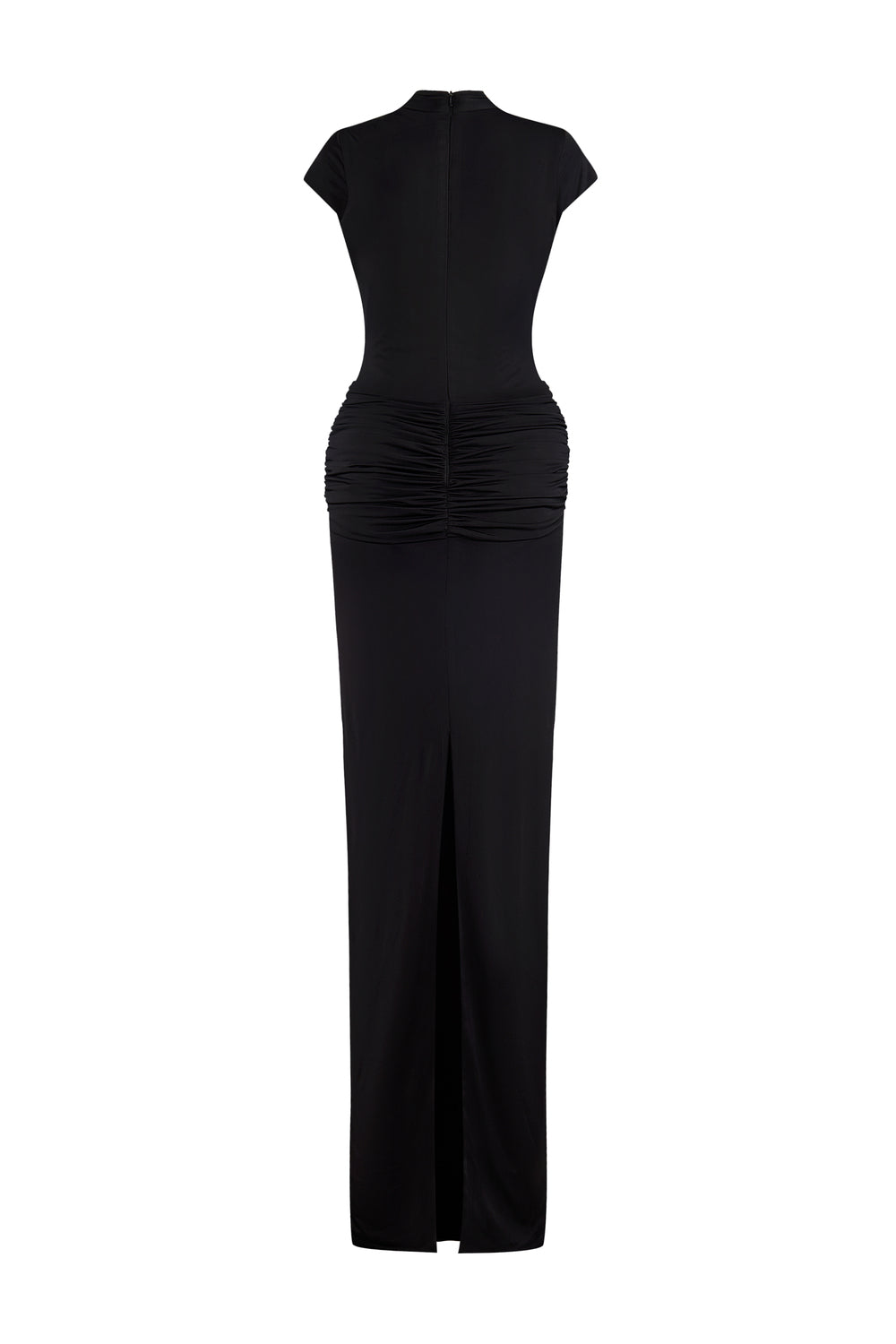 Vionna Bodycon Cap Sleeved Spandex Floor Length Dress