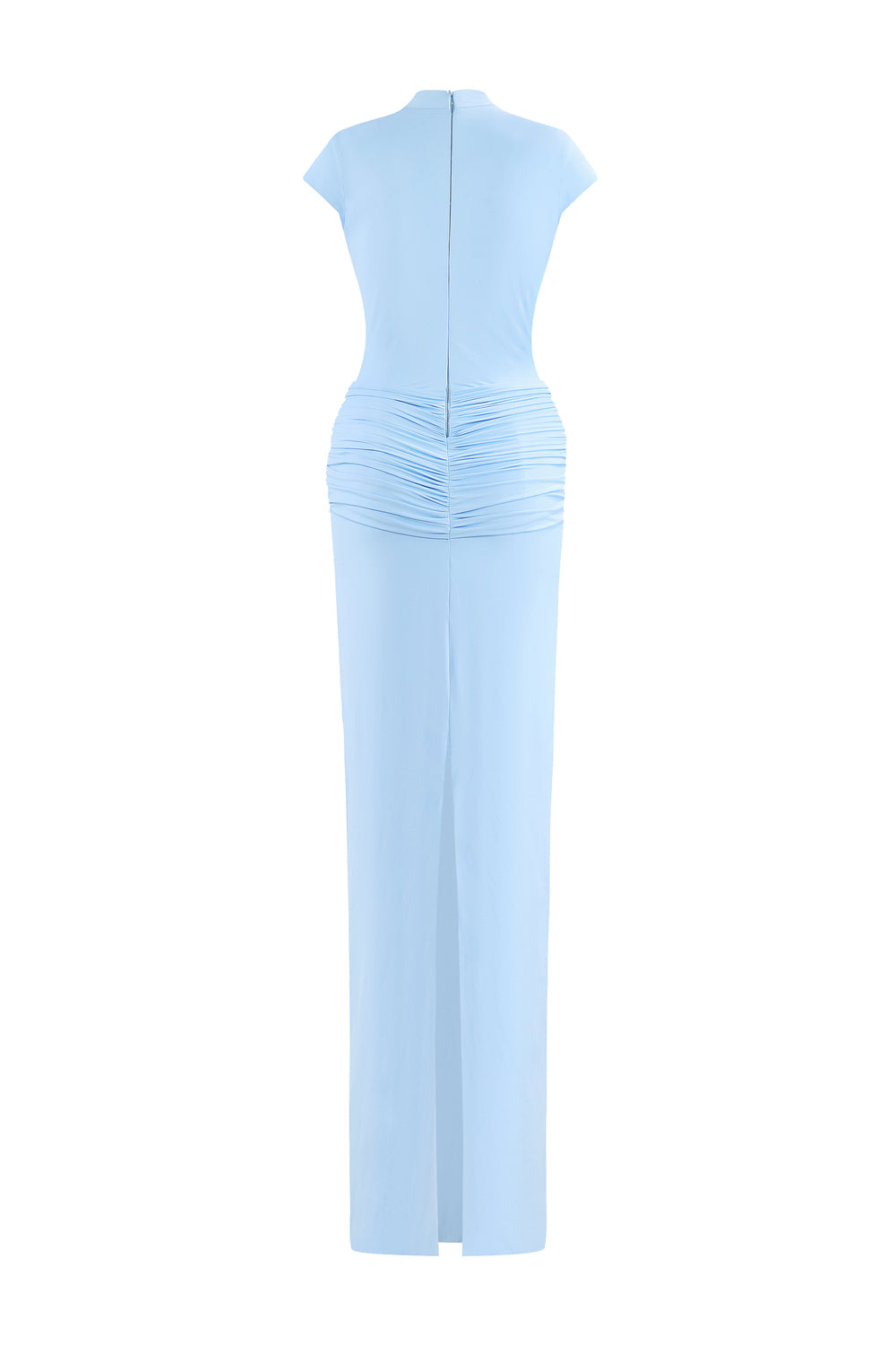 Vionna Bodycon Cap Sleeved Spandex Floor Length Dress