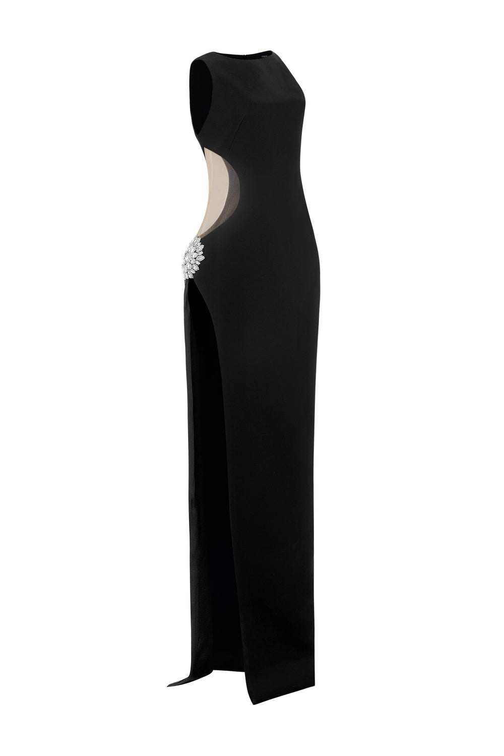 Noctyra Bodycon Cut-Out Crepe Maxi Dress