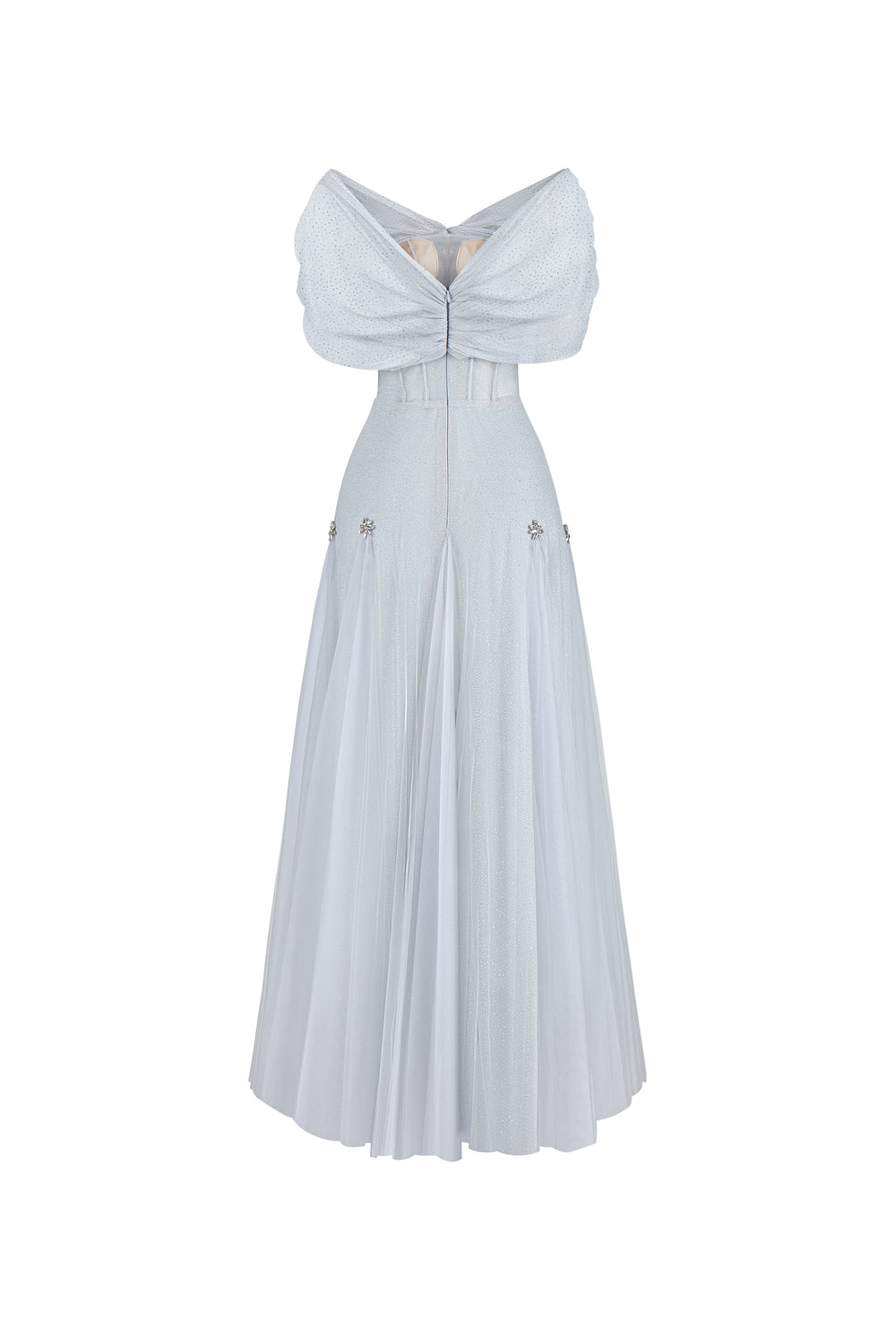 Iriséa A-line Corset Waist Tulle Ankle Length Dress