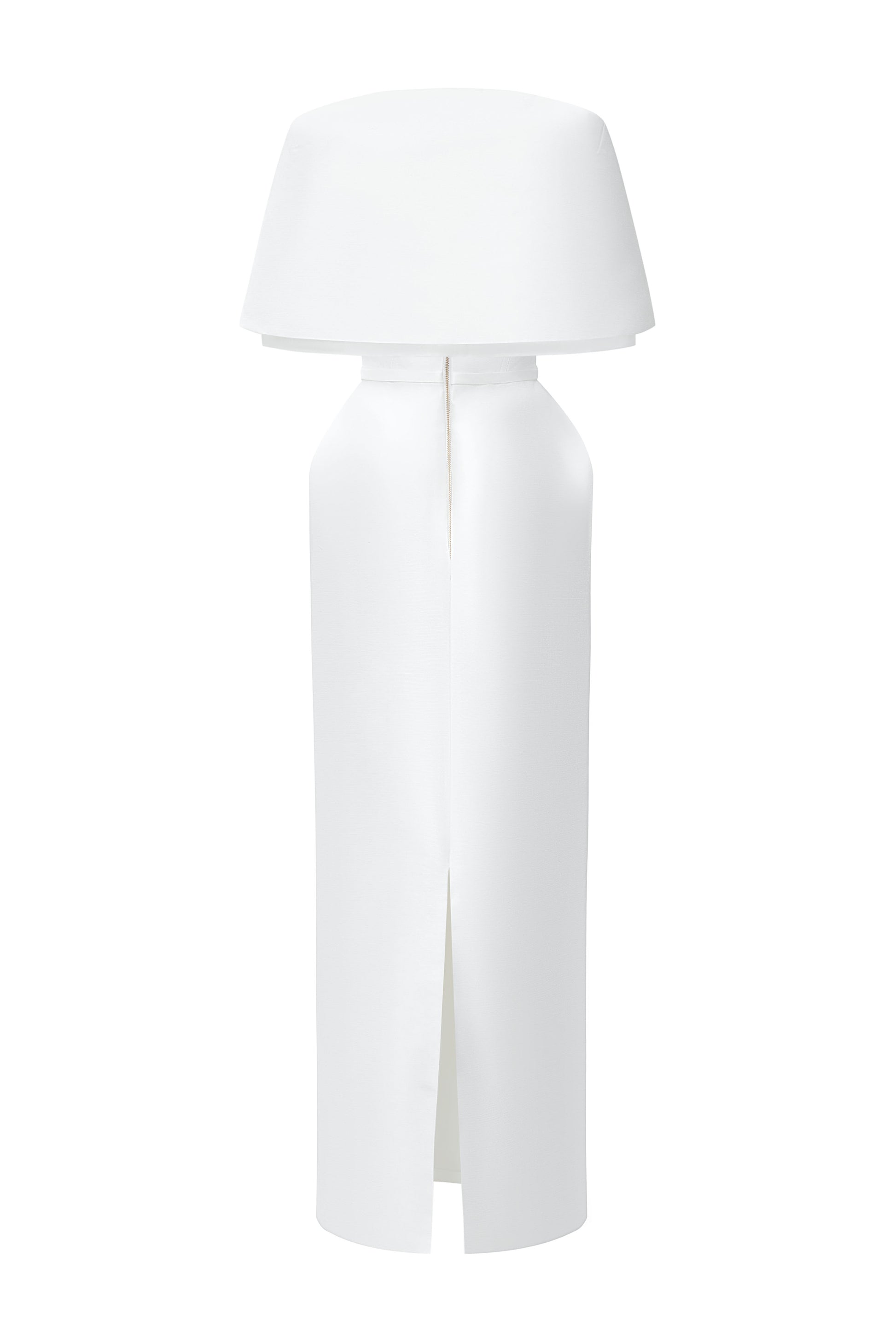 Marcele Pegged Square Neck Taffeta Maxi Dress