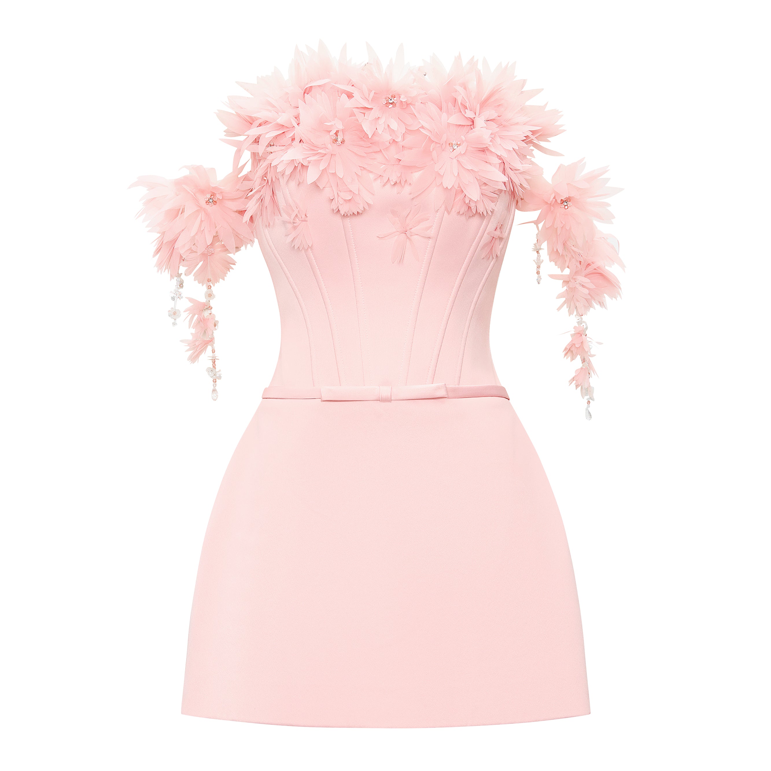 Eirielle Off-Shoulder Applique Mini Dress