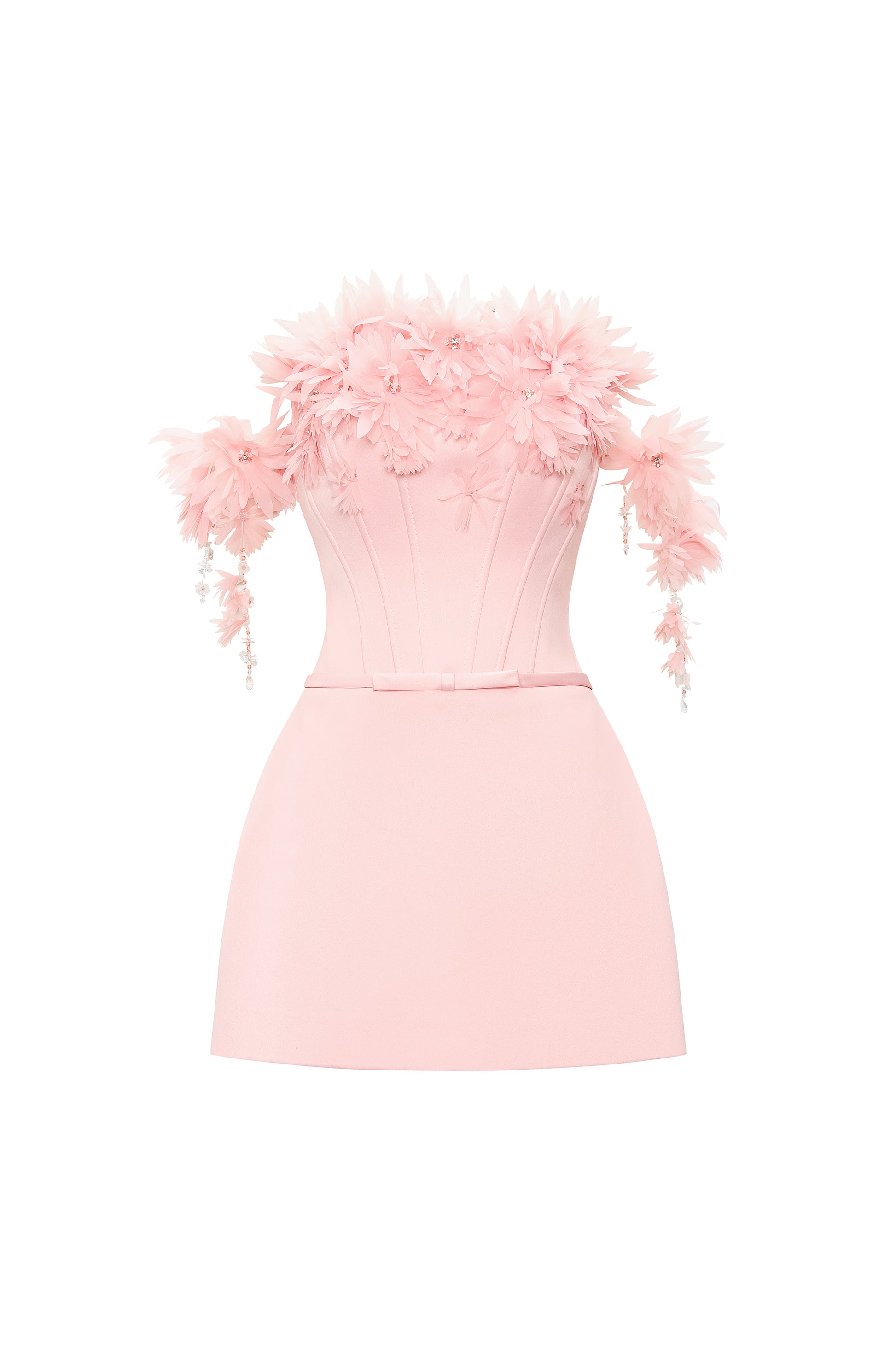 Eirielle Off-Shoulder Applique Mini Dress