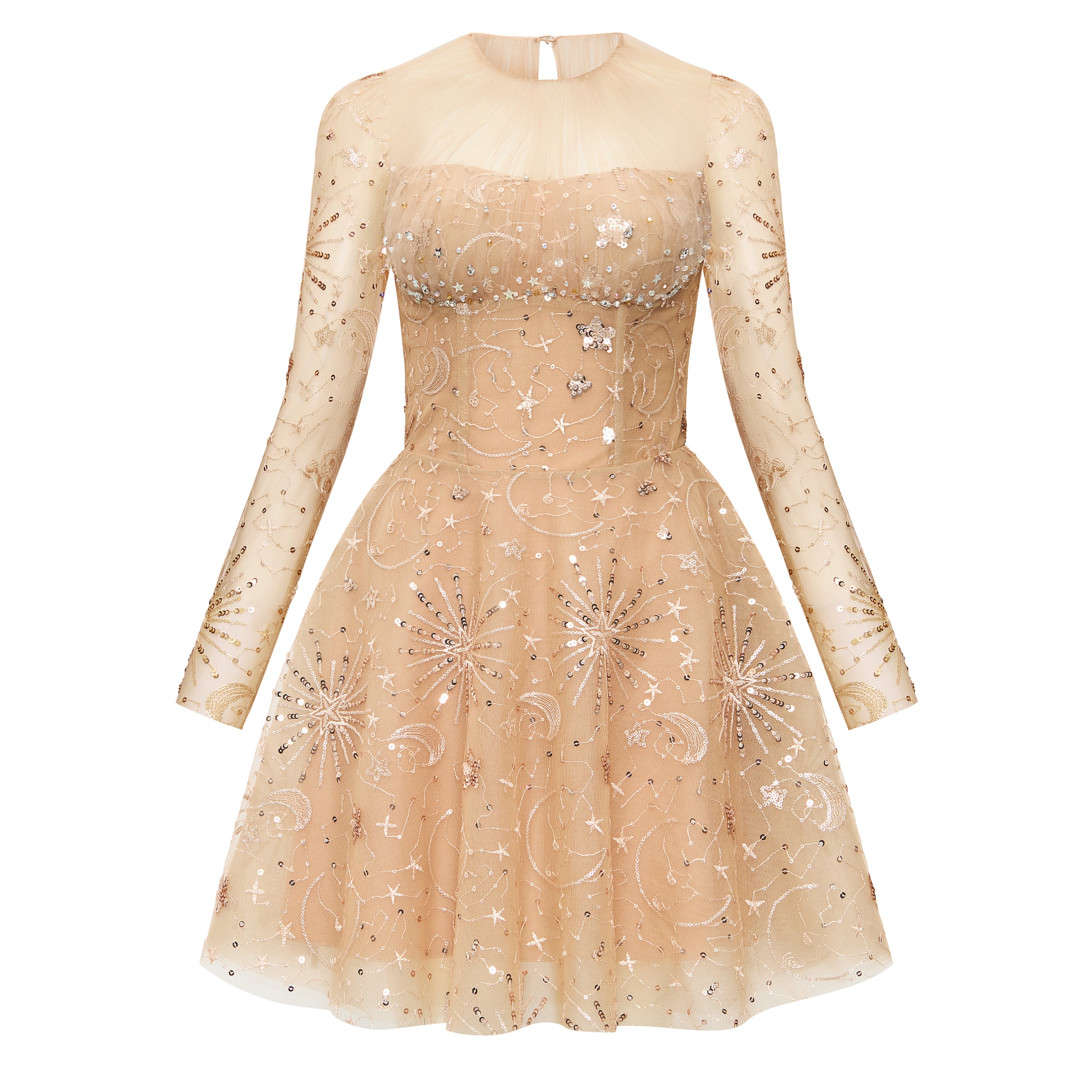 Aurelyn A-line Sequin Mini Dress