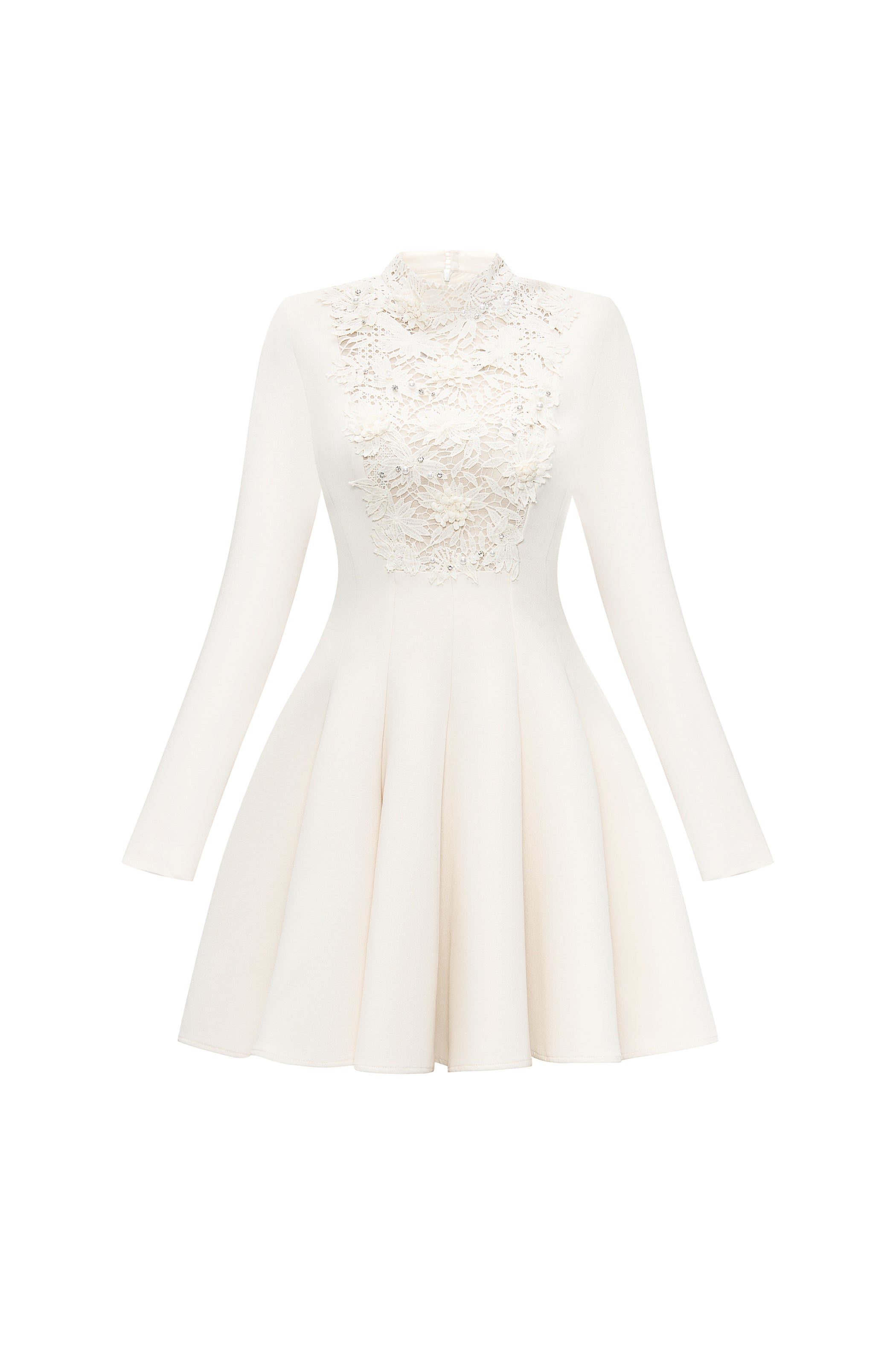 Nivora High Neck Applique Mini Dress