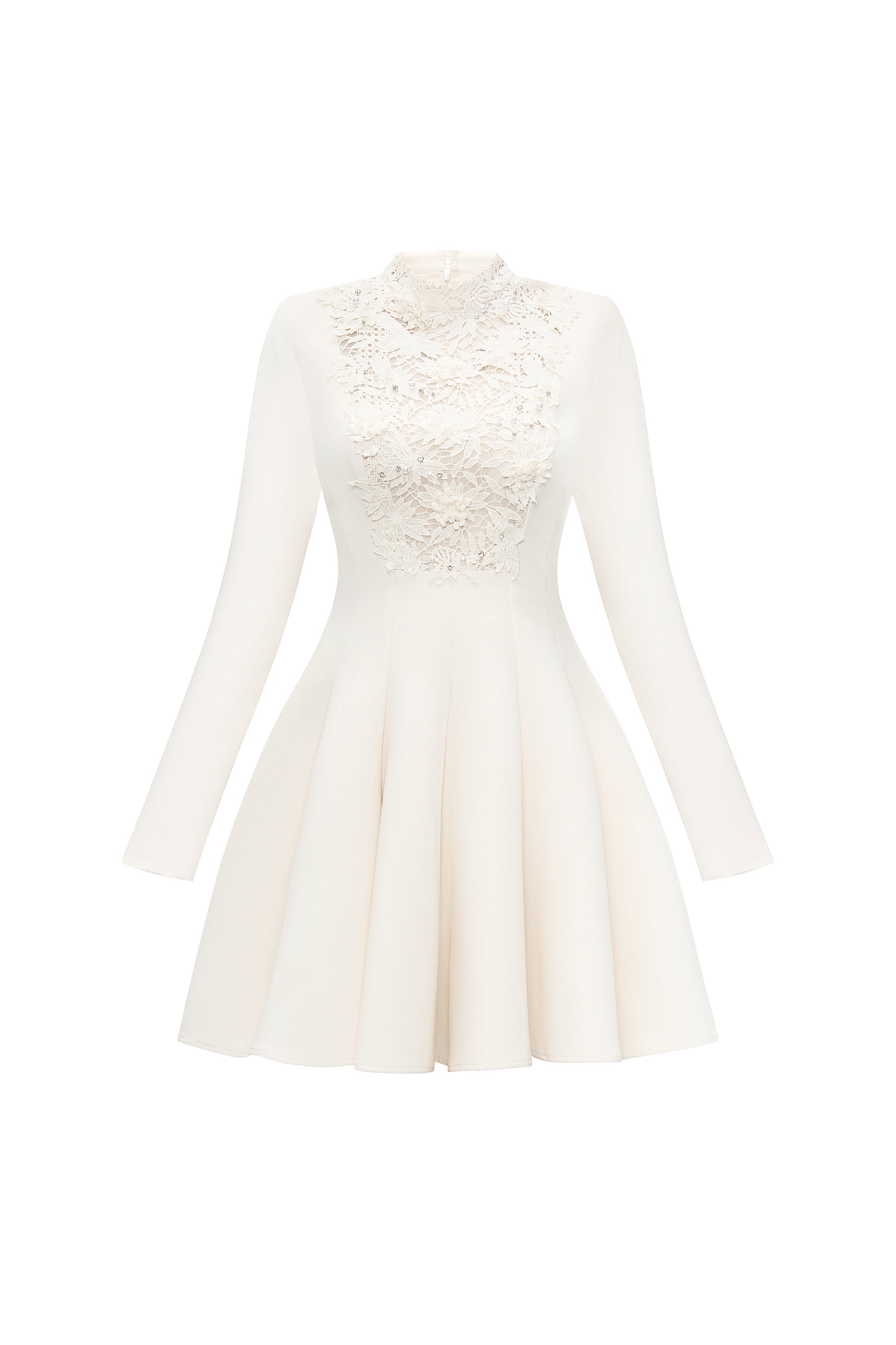 Nivora High Neck Applique Mini Dress