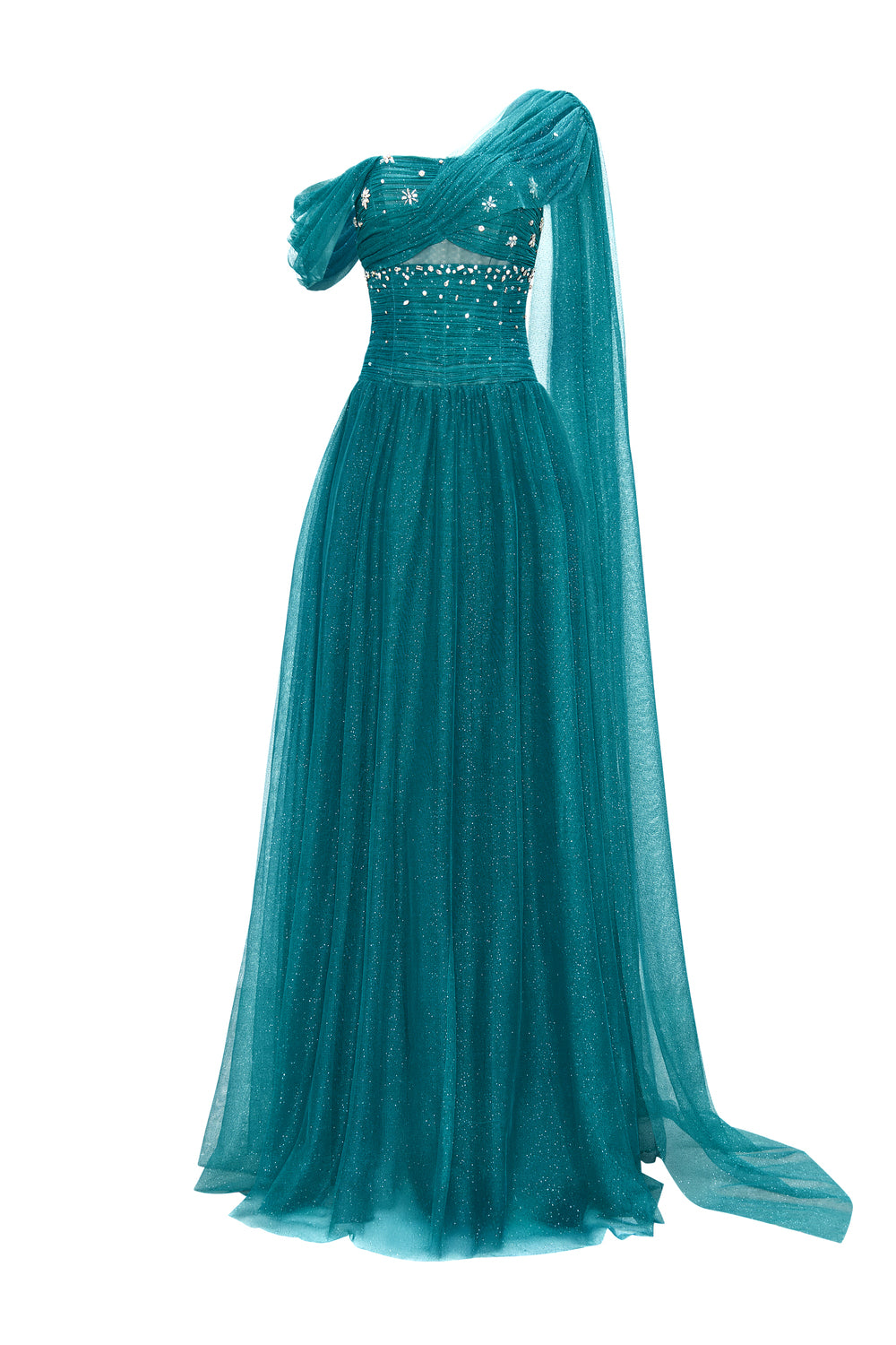 Andromé Asymmetric Neck Maxi Dress