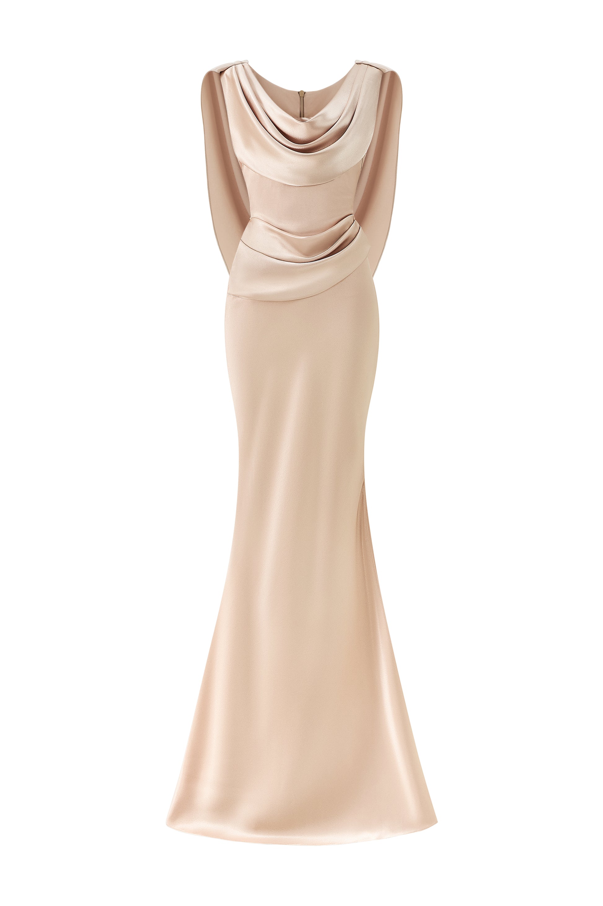 Silvaréa Cowl Maxi Dress Pink Champagne / L