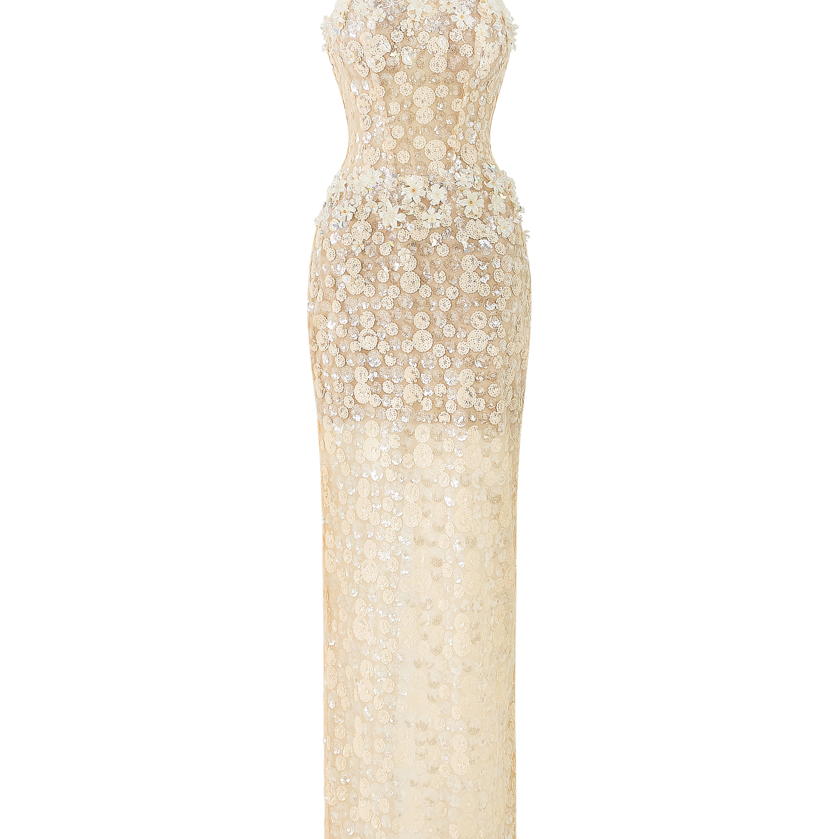 Women's Serelune Sequin Maxi Dress Champagne S/M/L/Customize MEAN BLVD Women's Serelune Sequin Maxi Dress Champagne S/M/L/Customize MEAN BLVD