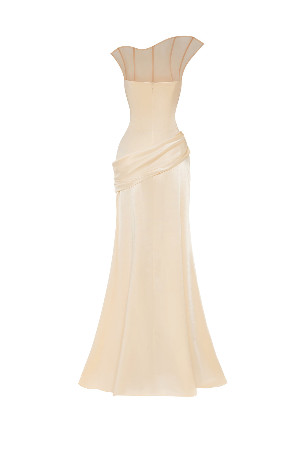 Lily Dawn Curve Neck Draped Maxi Dress