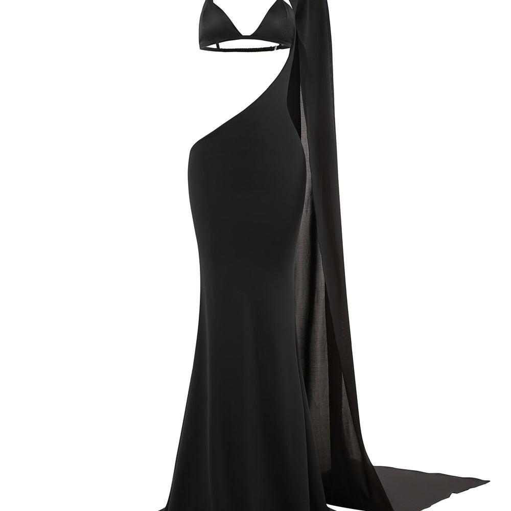 Selene Bodycon Cut-Out Spandex Floor Length Dress