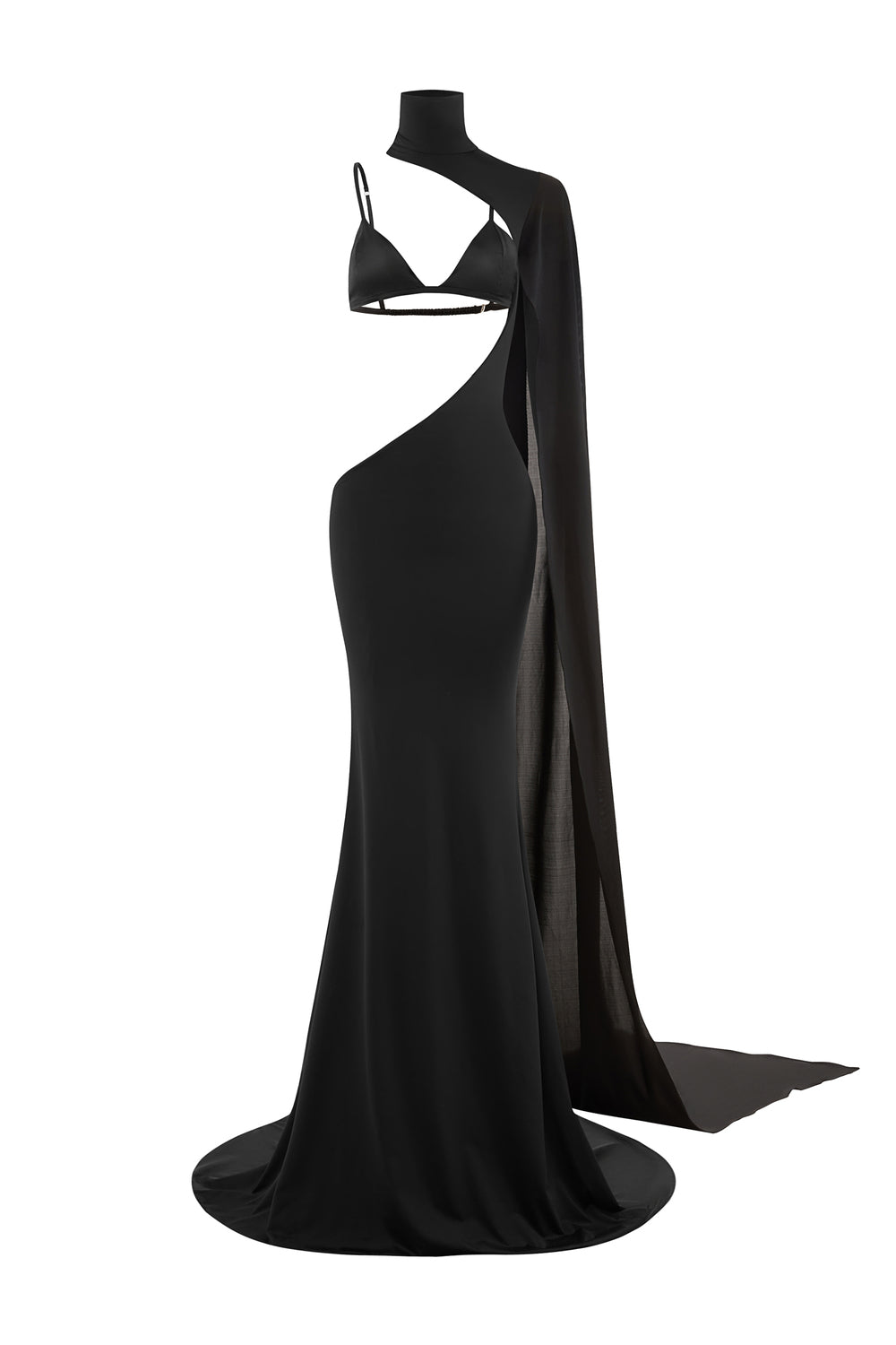 Selene Bodycon Cut-Out Spandex Floor Length Dress