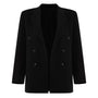 Avenoire Straight Double Breasted Crepe Blazer
