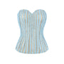 Elthea Peplum Sweetheart Neck Mesh Top
