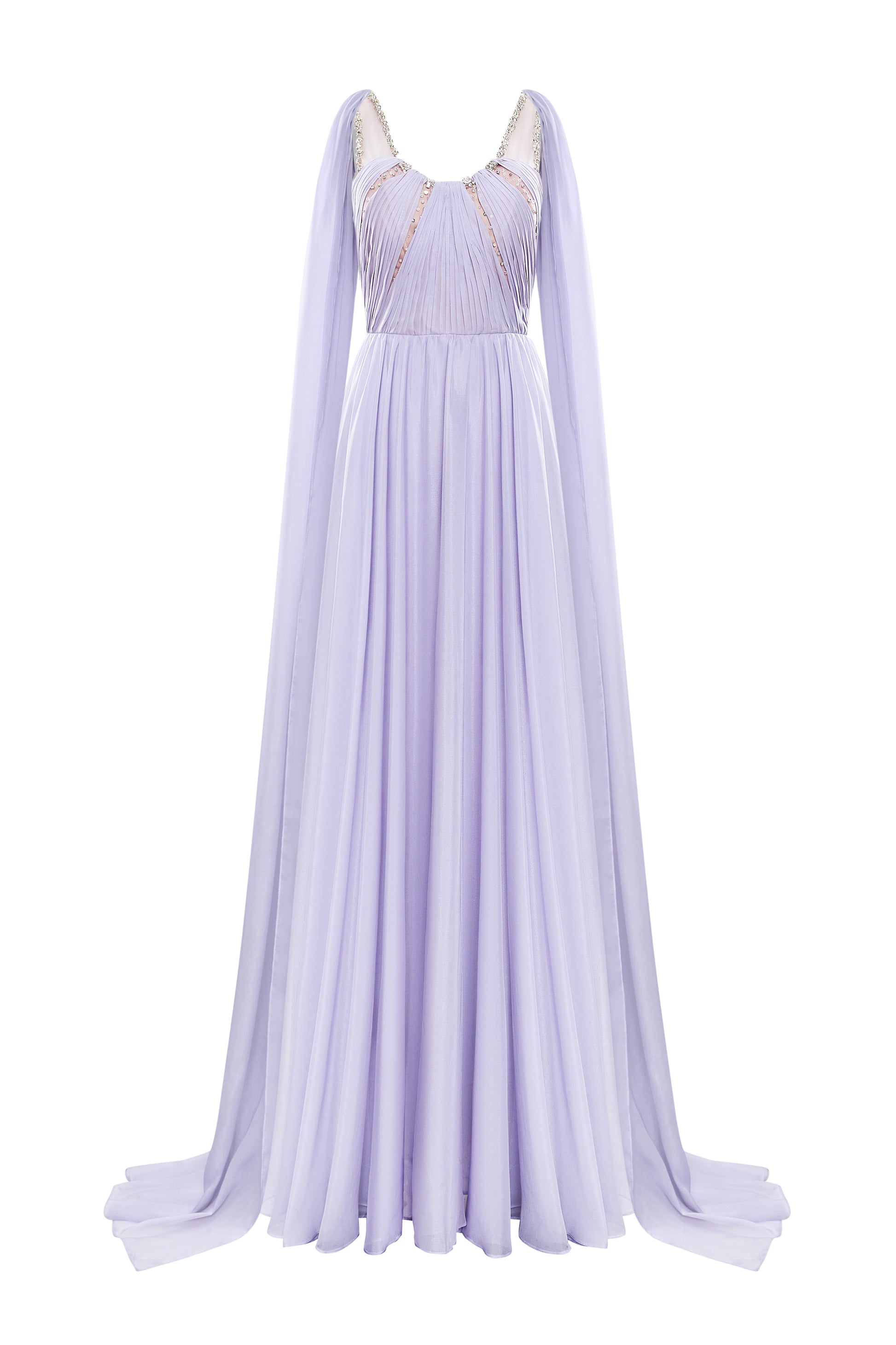 women's pastel purple dress Plus Size Twist Front A-Line Midi Dress