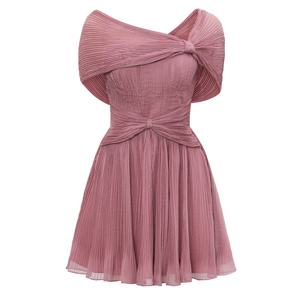 Pivonia A-line Draped Organza Mini Dress